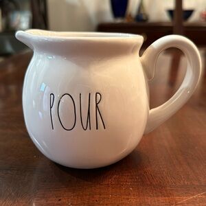 Rae Dunn by Magenta POUR Creamer Pitcher farmhouse collection large letters cup